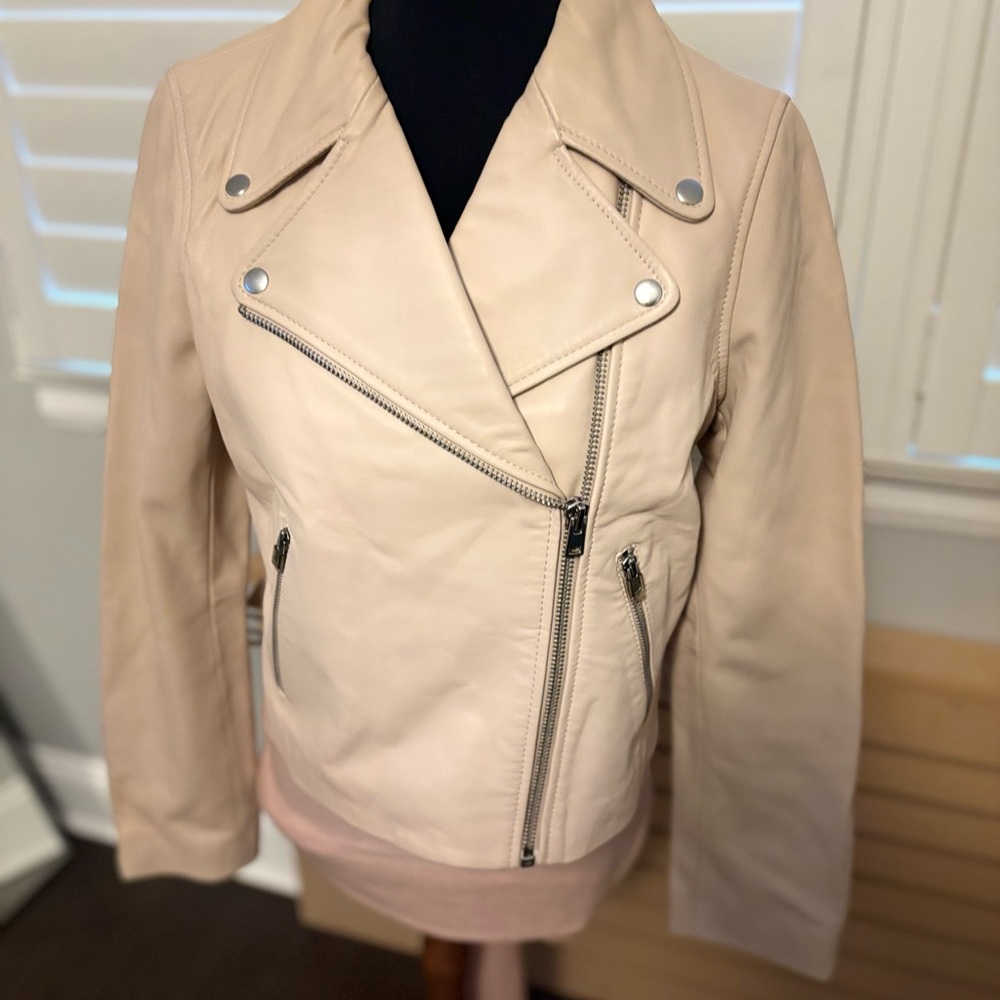 J. Crew Collection Women's Moto Jacket in Sand